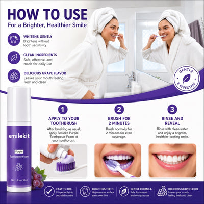 SmileArc™ Purple Foam Toothpaste